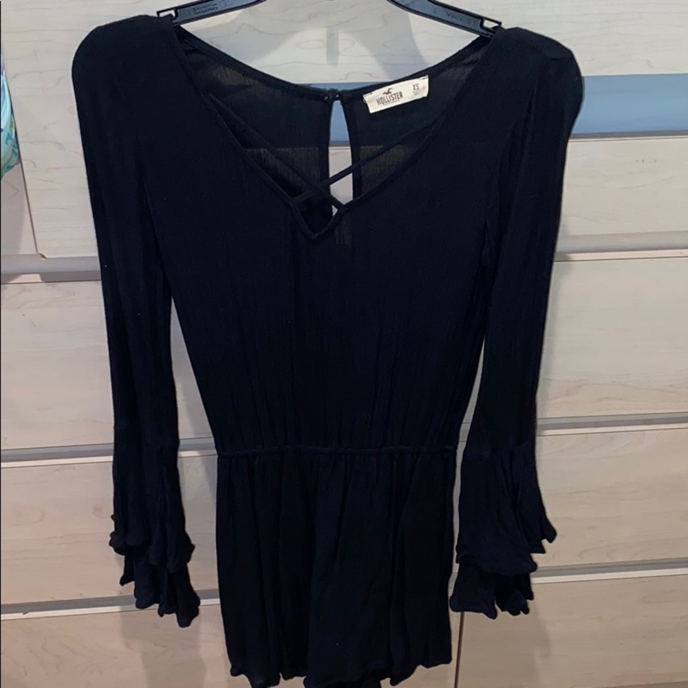hollister black romper